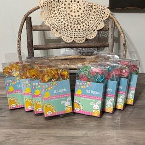 NIB CHICKS and BUNNIES LED STRING Easter LIGHTS 4 PACKS of Each Design